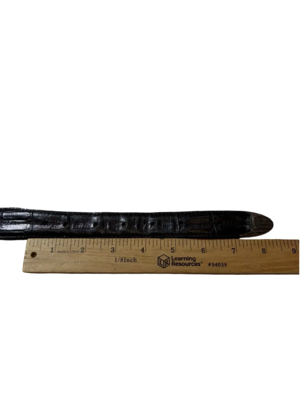 Brighton ONYX Black Croc Embossed Leather Belt Silver Statement Buckle